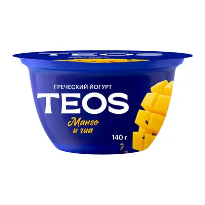 Изображение товара Йогурт Савушкин греческий Манго чиа 2% 140г