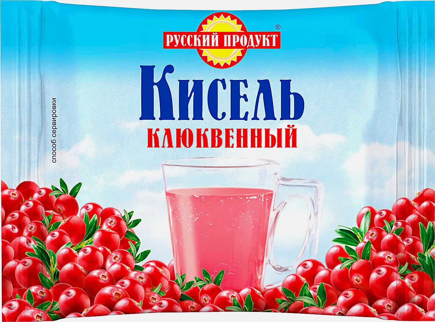 Изображение товара Кисель Русский продукт клюквенный 190г натуральный быстрое приготовление