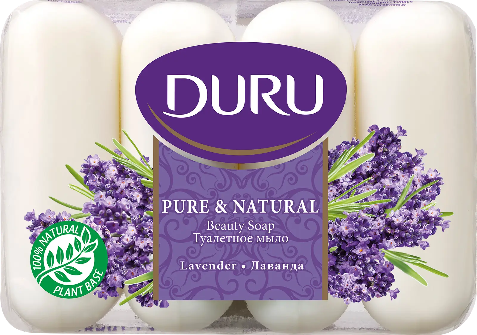 Мыло Duru Pure&Natural Лаванда 85г*4шт — в каталоге на сайте сети Магнит |  Краснодар