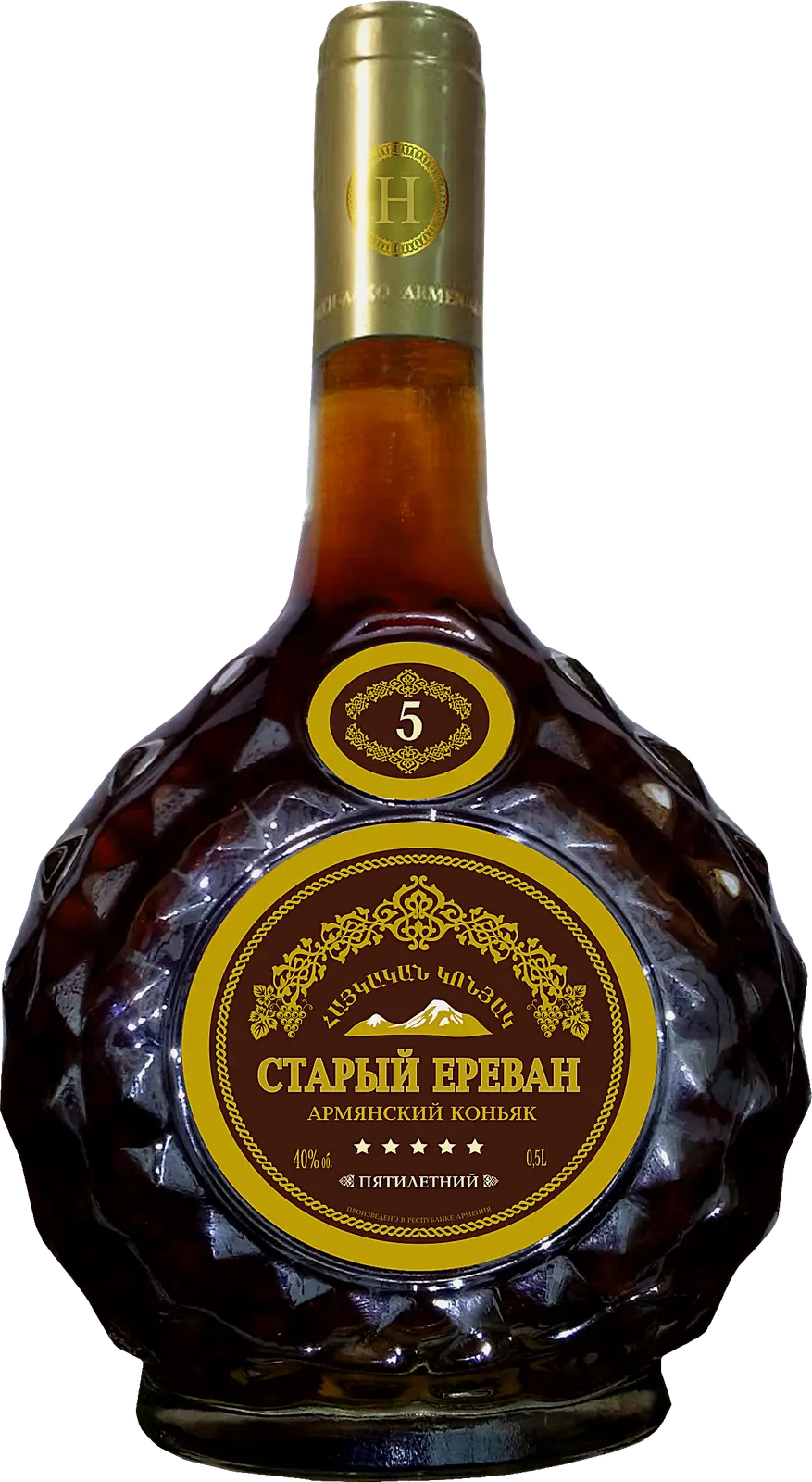 Коньяк Старый Ереван 5 лет 40% 500мл