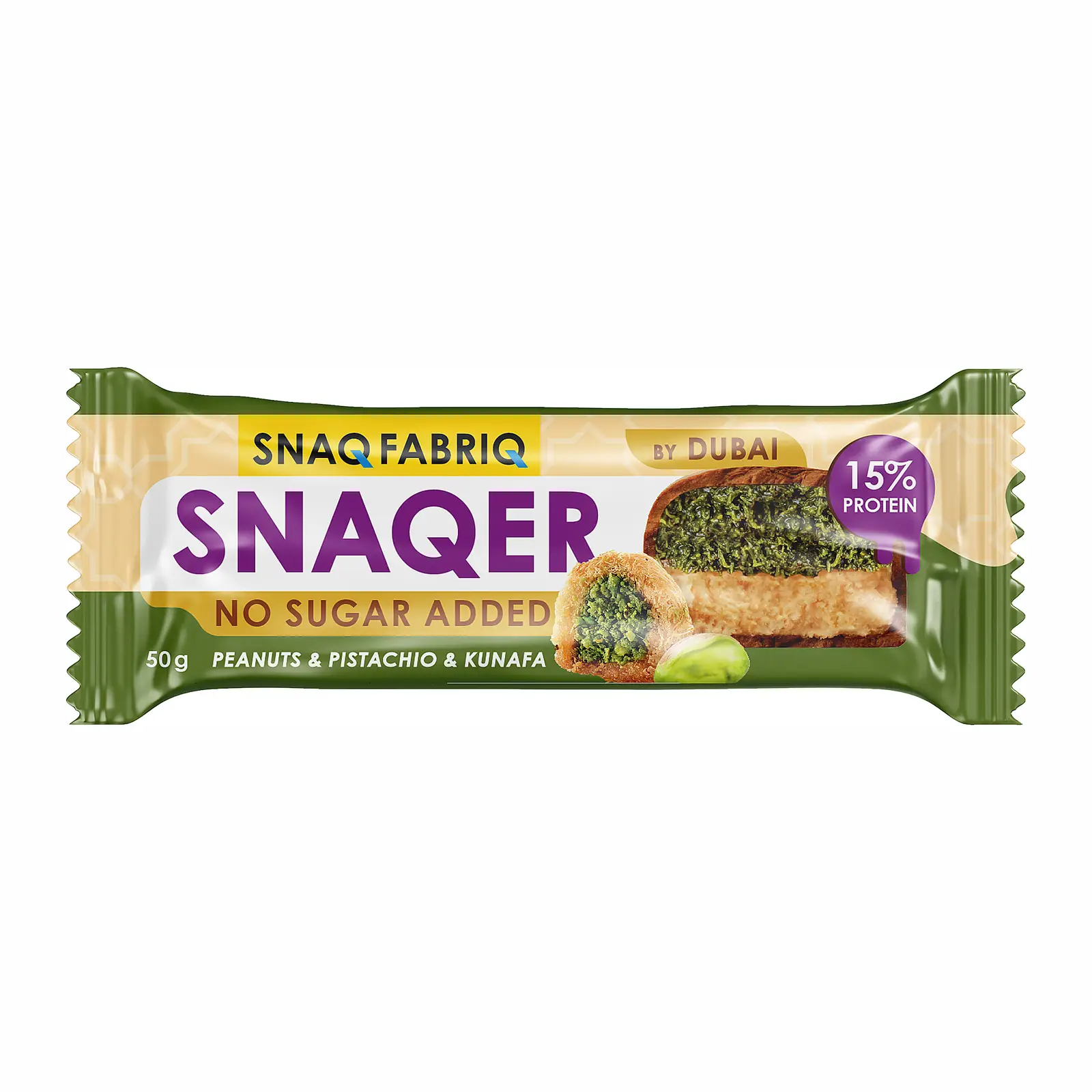 Изображение товара Протеиновый батончик с арахисом и фисташковой пастой Snaq Fabriq 45г