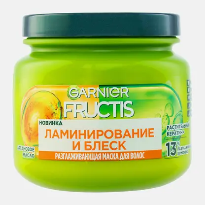Маска для волос Garnier Fructis разглаживающая Ламинирование и блеск 320мл