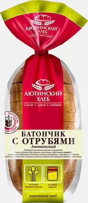 Батончик с отрубями нарезанный Аютинский хлеб 210г