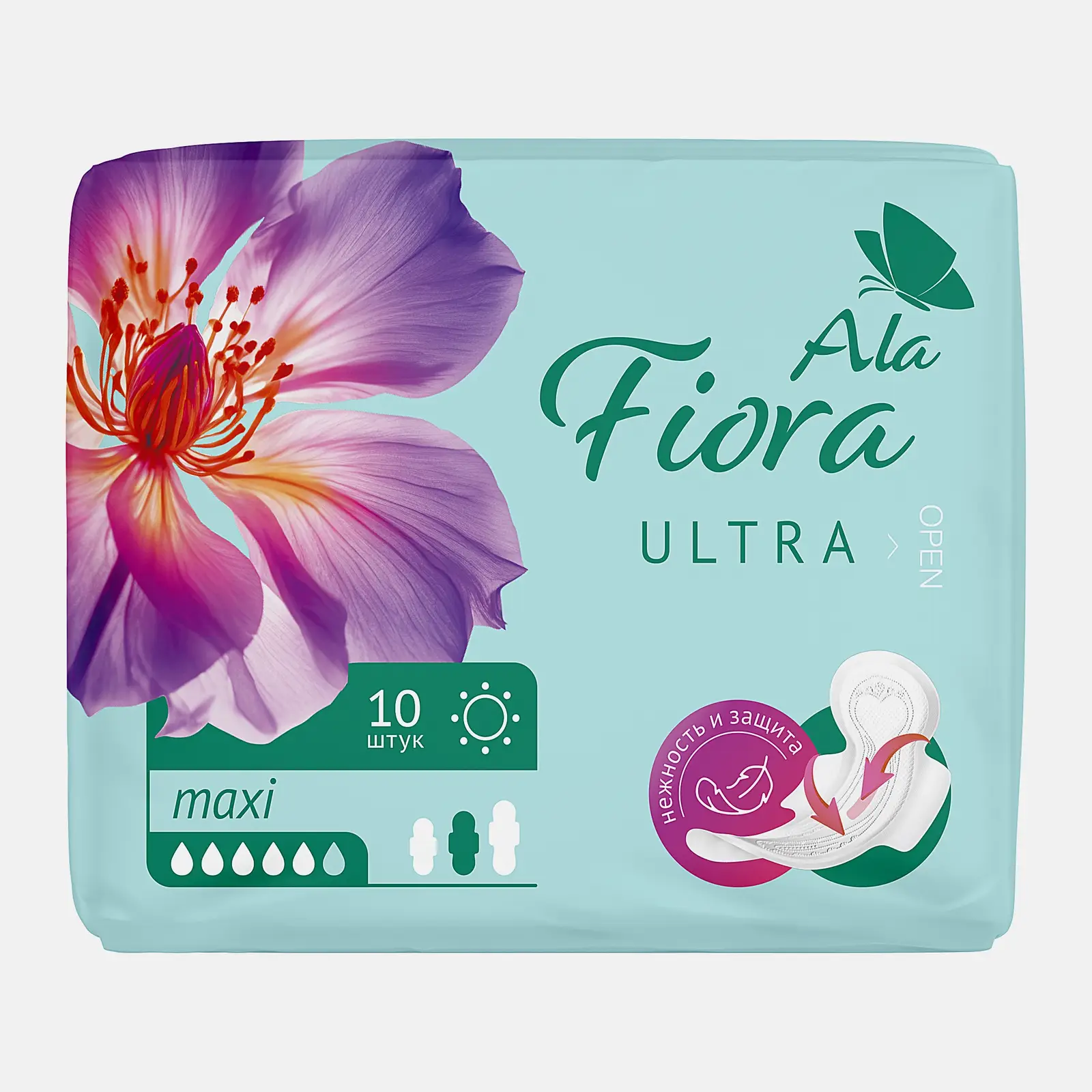 Прокладки гигиенические Aura Fiora Ultra maxi 10шт Прокладки гигиенические Aura Fiora Ultra maxi 10шт