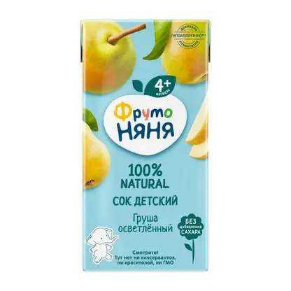 Изображение товара Грушевый сок с 4 месяцев Фрутоняня 200мл