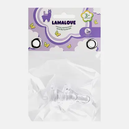 Соска Lamalove силиконовая 3+ средний поток M