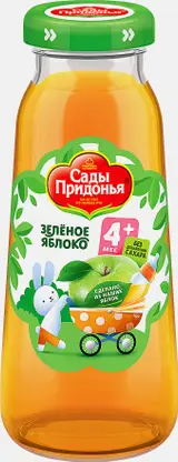 Сок Сады Придонья Зеленое яблоко осветленный с 4 месяцев 200мл