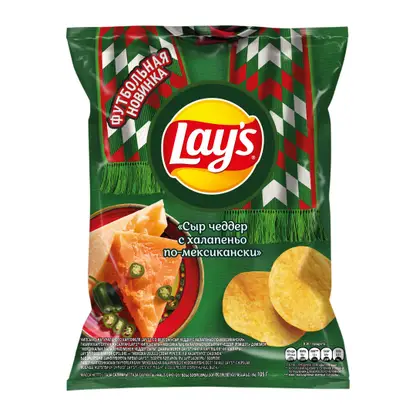 Чипсы со вкусом Сыр чеддер По-мексикански с халапенью Lays 105г