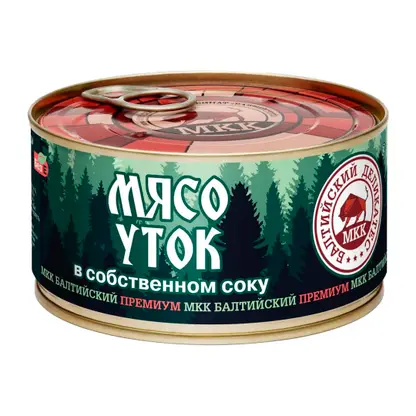 Изображение товара Мясо уток Балтийский Деликатес в собственном соку 325г