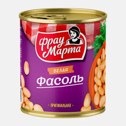Фасоль Фрау Марта Белая Оригинальная 310г