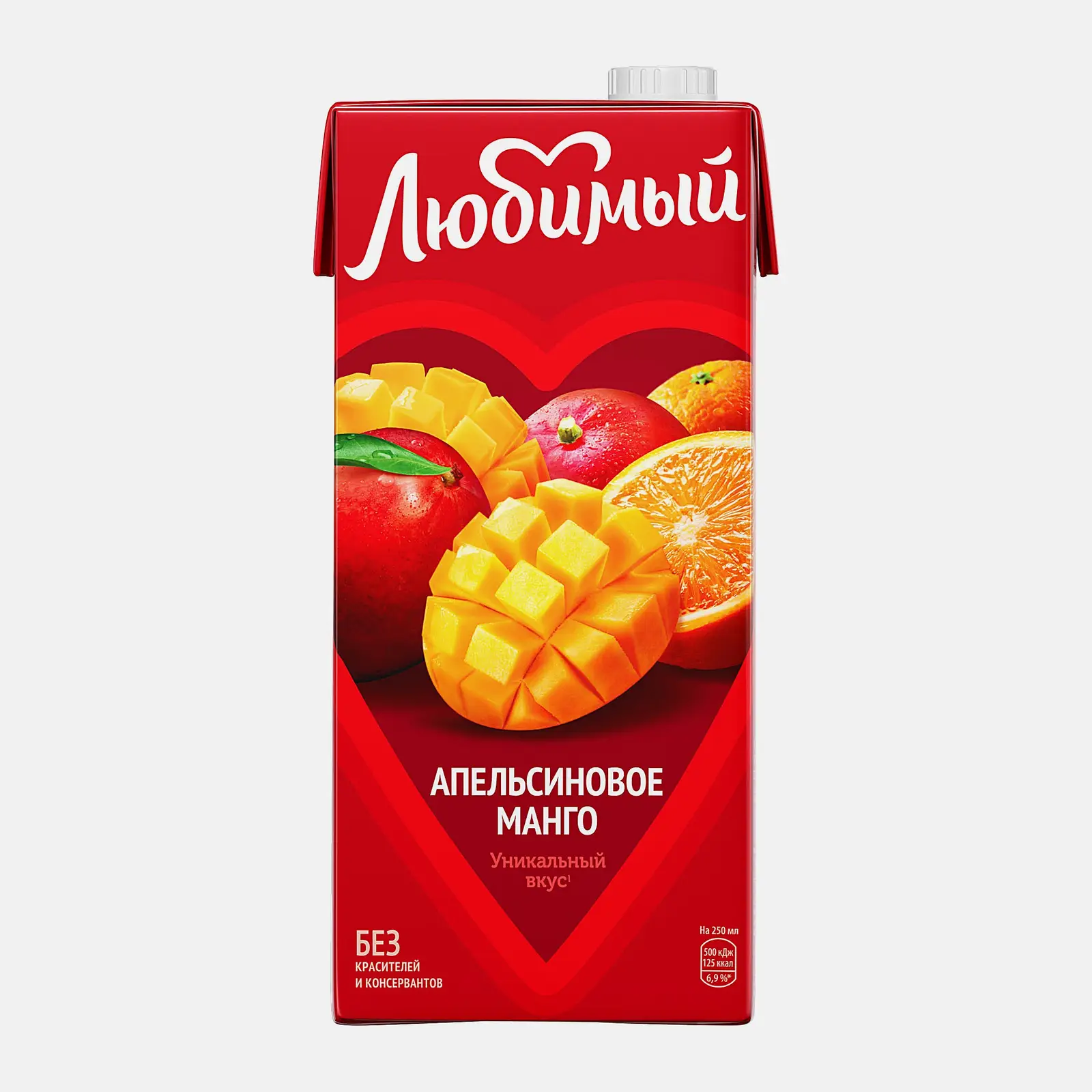 Изображение товара Напиток Любимый Апельсиновое манго 950 мл сокосодержащий натуральный