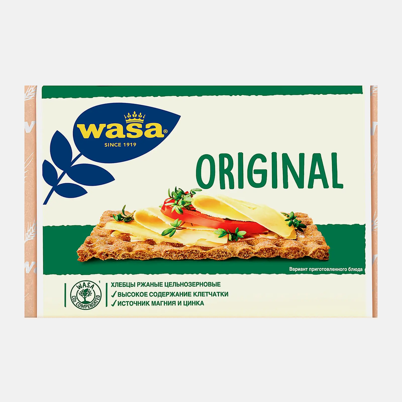 Изображение товара Хлебцы ржаные с цельнозерновой мукой Wasa 275г