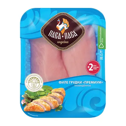Изображение товара Филе грудки индейки Пава Пава Премиум 500г