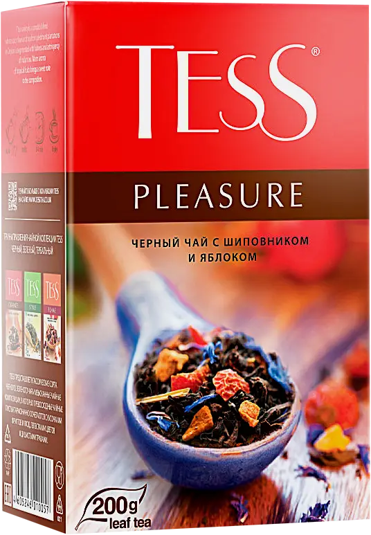 Чай черный Tess Pleasure c шиповником и яблоком 200г - фото 2