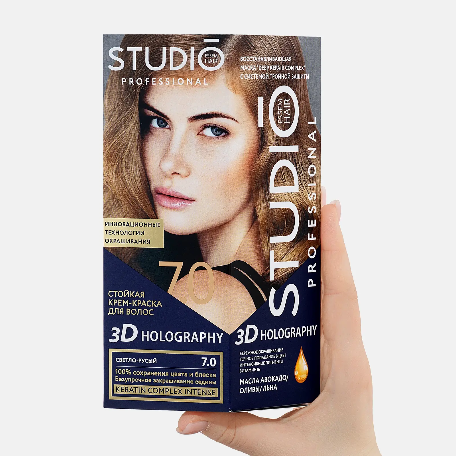 Стойкая крем-краска Studio 7.0 Светло-русый 115мл