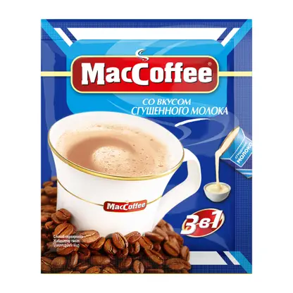 Изображение товара Кофейный напиток растворимый 3в1 со вкусом сгущённого молока Maccoffee 20г