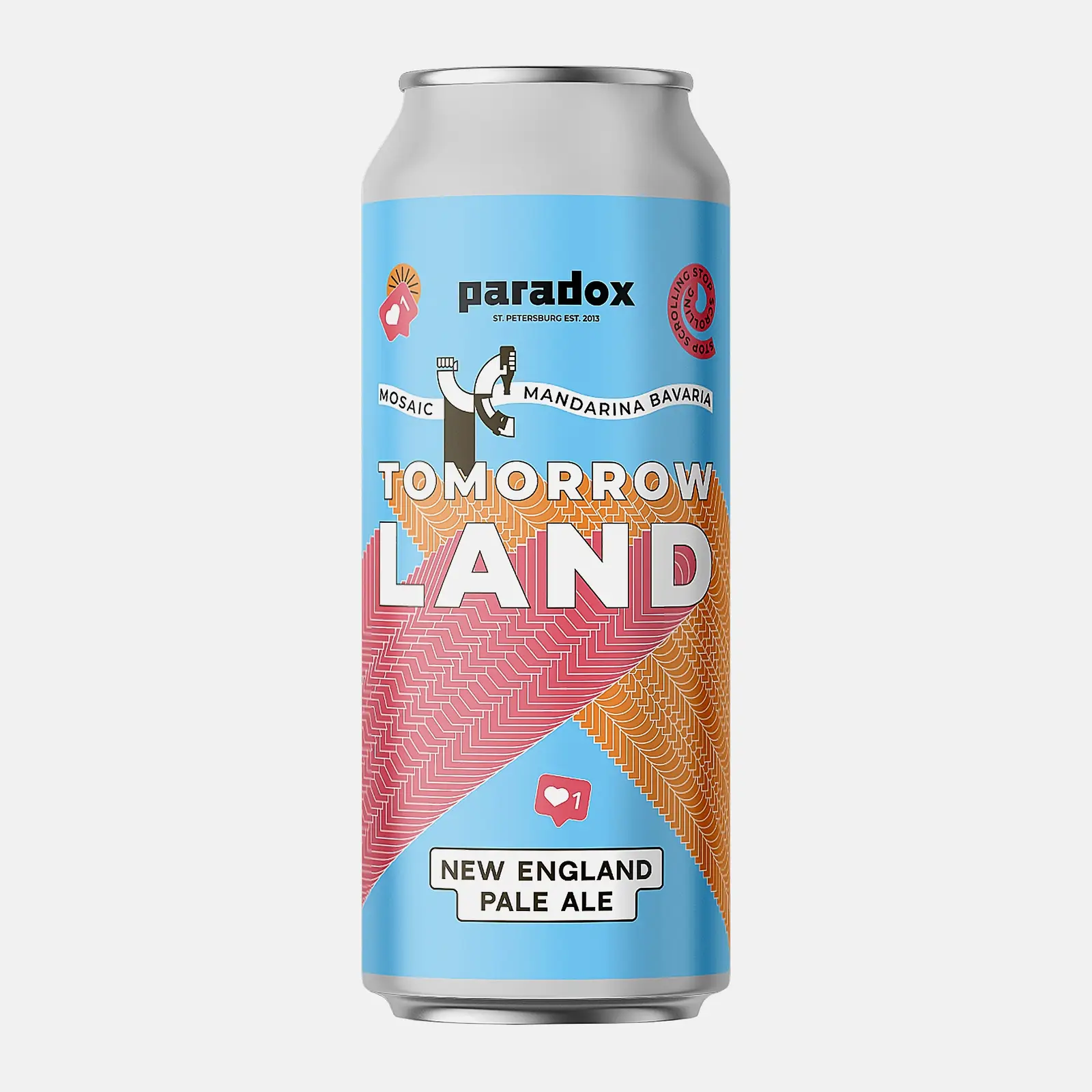 Изображение товара Пиво Tomorrow Land нефильтрованное Paradox 5% 450мл Россия