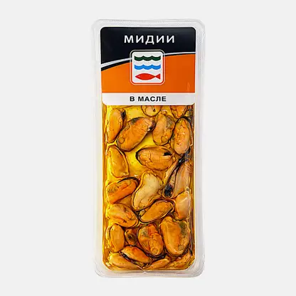 Мидии в масле 150г