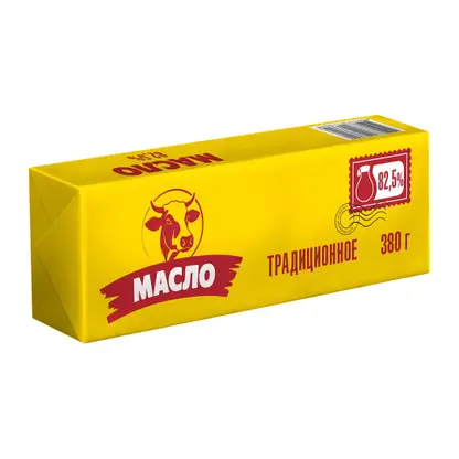 Изображение товара Масло сливочное Молочная Марка традиционное 82.5% 380г натуральный продукт