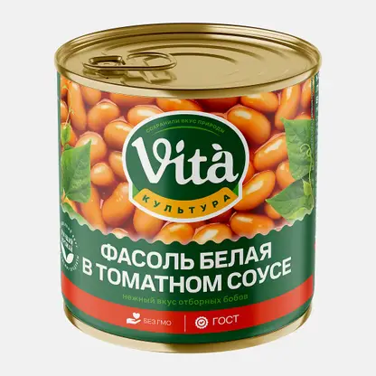 Фасоль Магнит белая в томатном соусе 400г