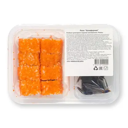 Изображение товара Ролл Калифорния с имитацией краба 215г