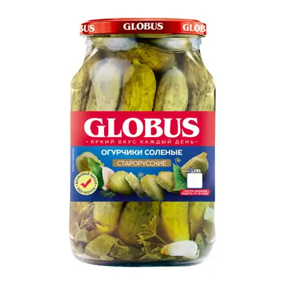 Изображение товара Соленые огурцы Старорусские Globus 900г