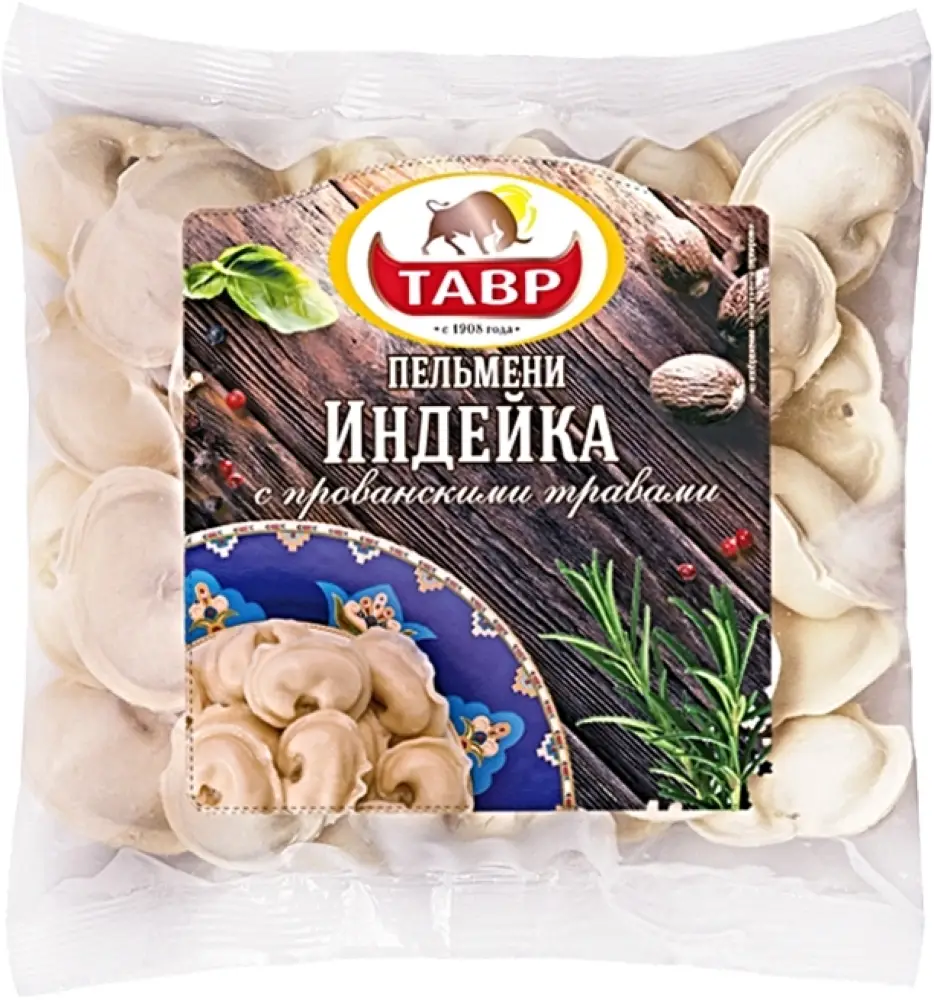 Пельмени Тавр Индейка с прованскими травами 700г — в каталоге на сайте сети  Магнит | Краснодар