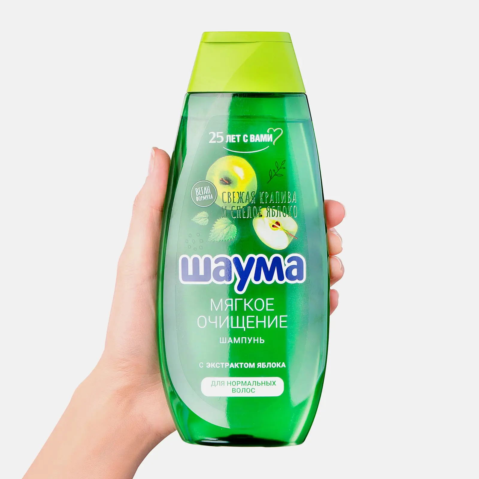 Шампунь для волос Шаума Энергия природы Мягкое очищение для нормальных волос свежая крапива и спелое яблоко женский 370/400мл в ассортименте