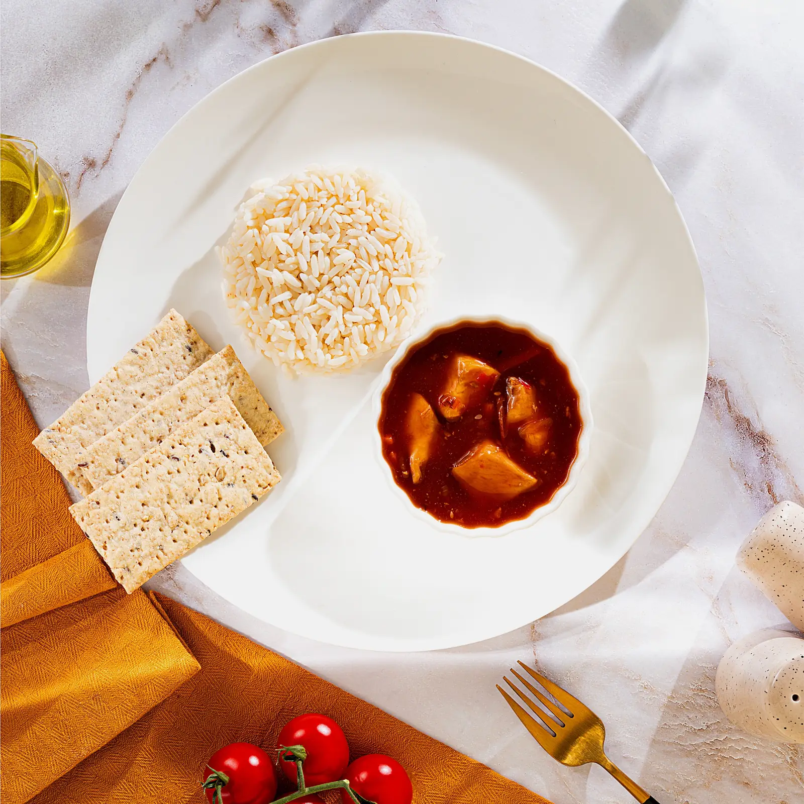 Изображение товара Курица в кисло-сладком соусе с рисом М Кухня 250г