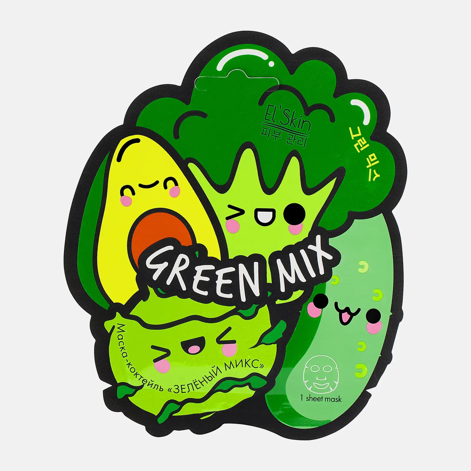 Маска-коктейль для лица Elskin Зеленый микс 15г
