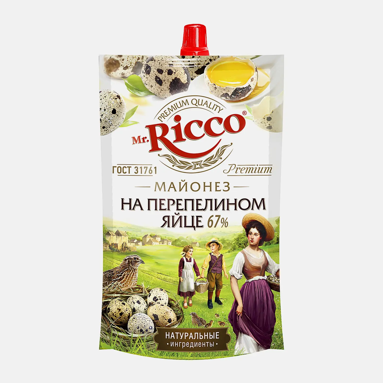 Майонез на перепелином яйце Mr. Ricco 67% 188г Майонез на перепелином яйце Mr. Ricco 67% 188г