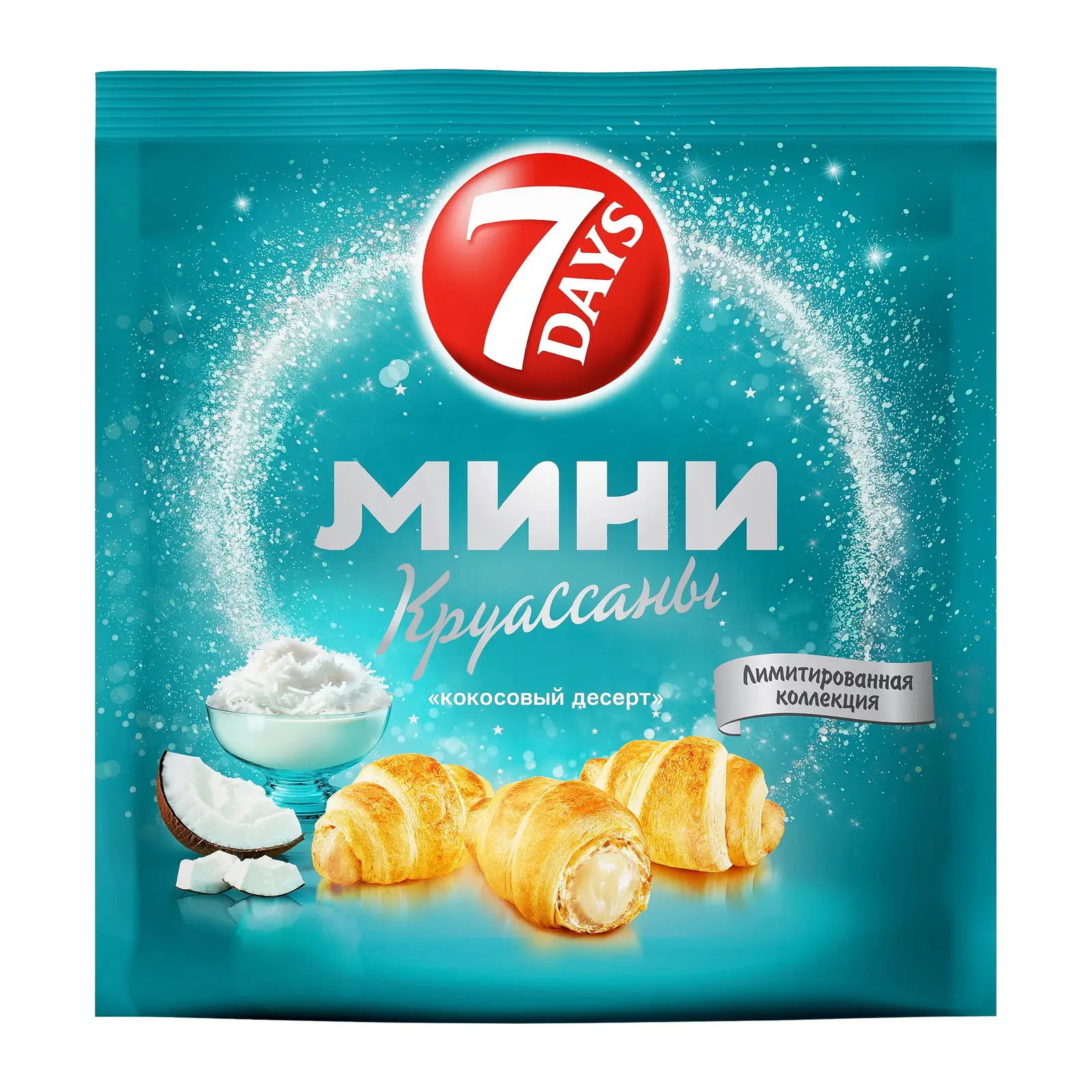 Изображение товара Мини круассаны с кокосовым кремом 7Days 265г