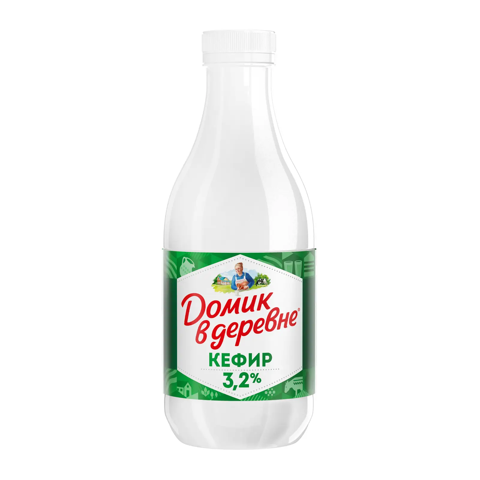 Изображение товара Кефир Домик в деревне 3.2% 900мл натуральный свежий и полезный