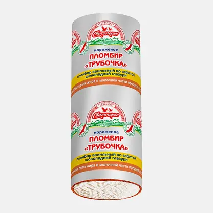 Мороженое Свитлогорье Трубочка пломбир в шоколадной глазури 80г