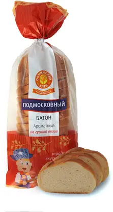 Изображение товара Батон Подмосковный Обнинский хлебокомбинат 380г