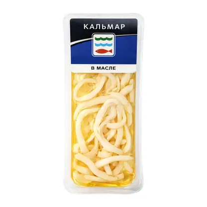 Изображение товара Кальмар 3 Fish соломка в масле 150г - натуральный деликатес для салатов и закусок