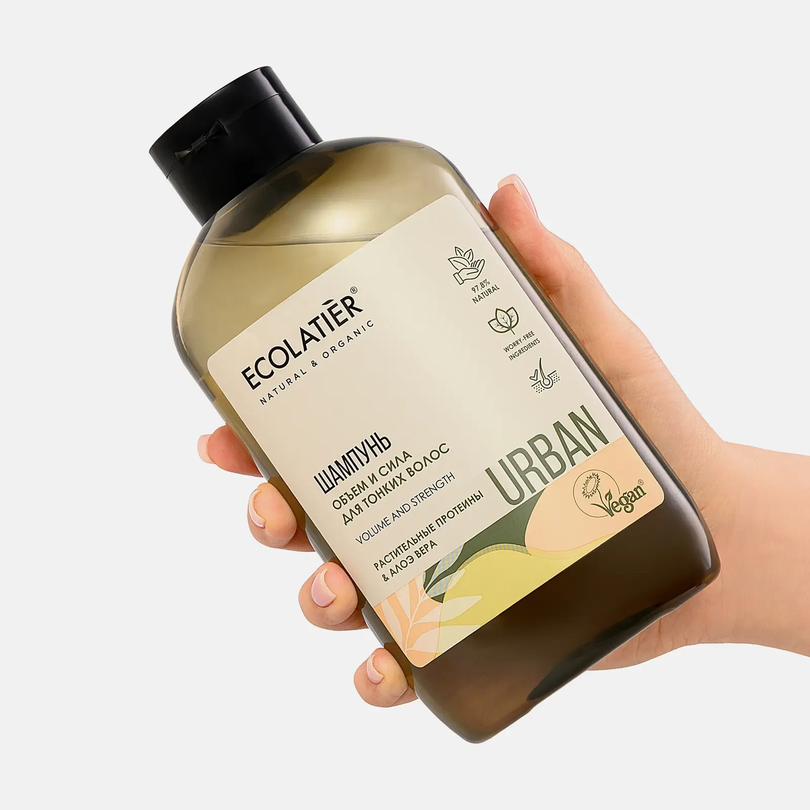 Шампунь для волос Ecolatier Urban Объём и сила для тонких волос Протеины и алоэ вера 600мл