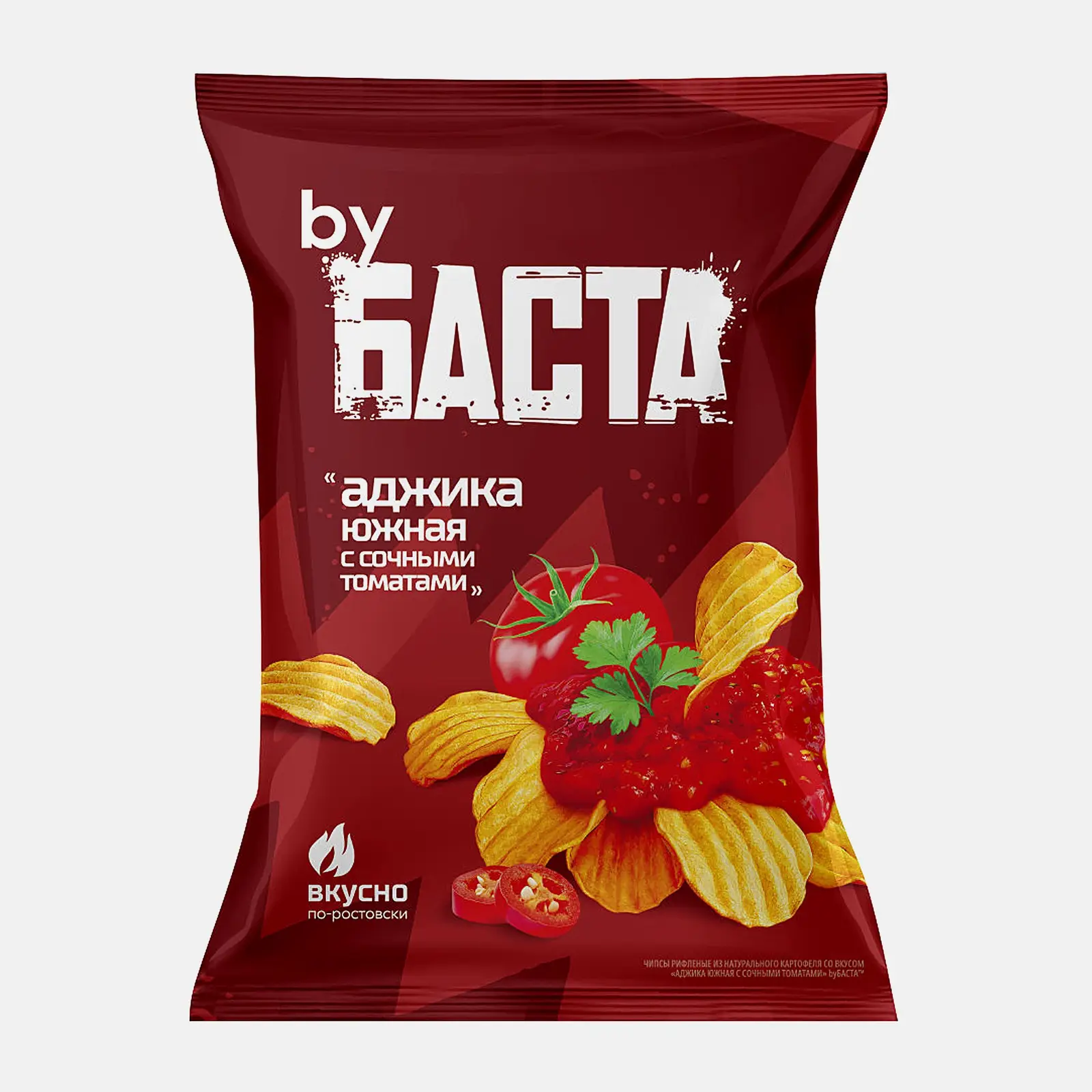 Чипсы рифлёные аджика южная с томатами By Баста 120г
