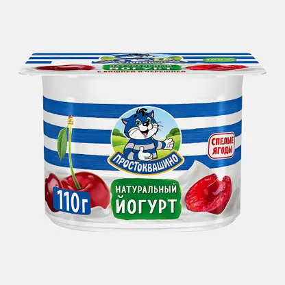 Йогурт вязкий Простоквашино Вишня черешня 2.9% 110г