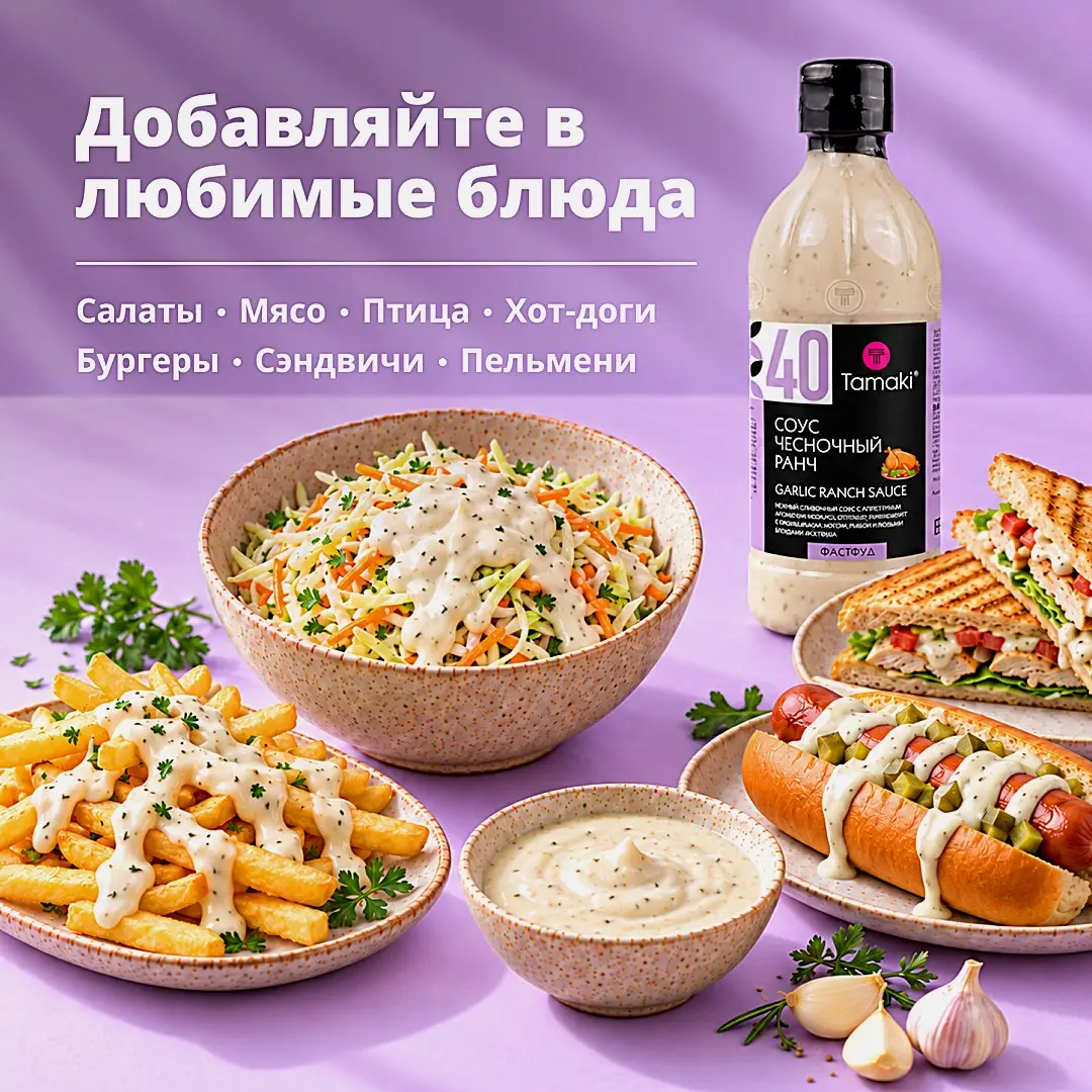 Соус чесночный Ранч Tamaki 470мл