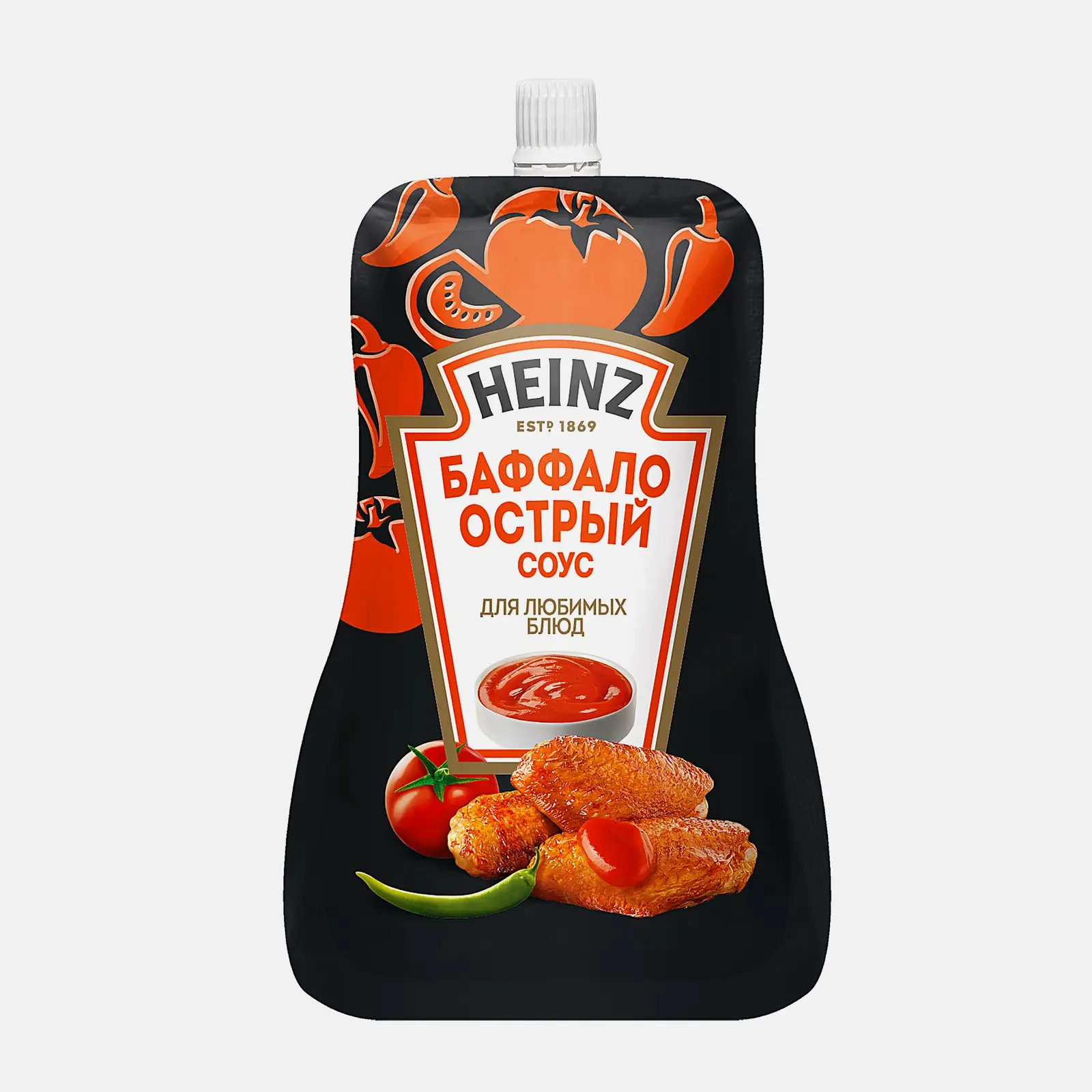 Изображение товара Соус Баффало томатный острый Heinz 200г - натуральный острый соус для мясных блюд