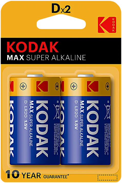 Батарейки Kodak Max Super D 2шт Батарейки Kodak Max Super D 2шт