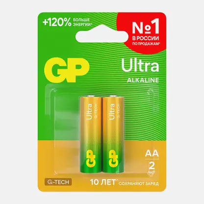 Батарейки GP Ultra алкалиновые AА 2шт