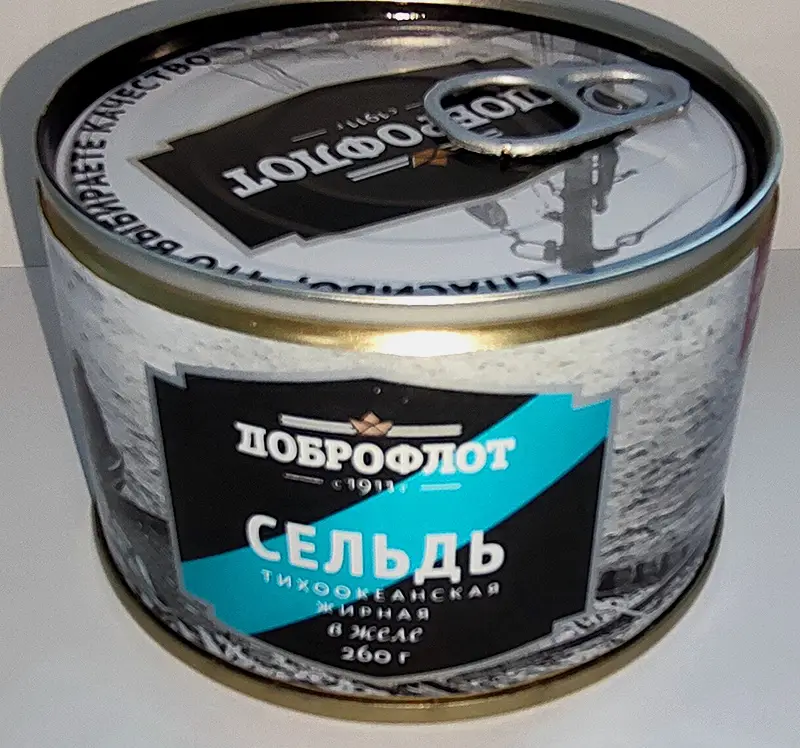 Изображение товара Сельдь тихоокеанская в желе Доброфлот 260 г