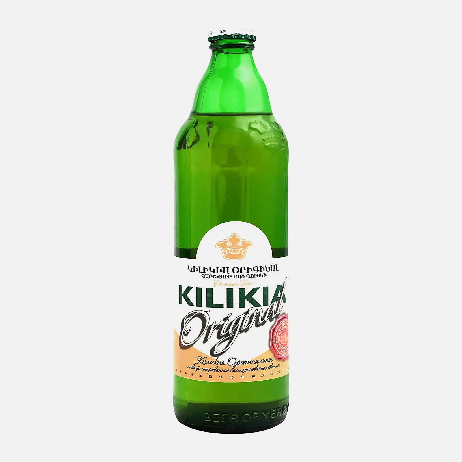 Пиво Kilikia Original светлое фильтрованное пастеризованное 4.8% 500мл