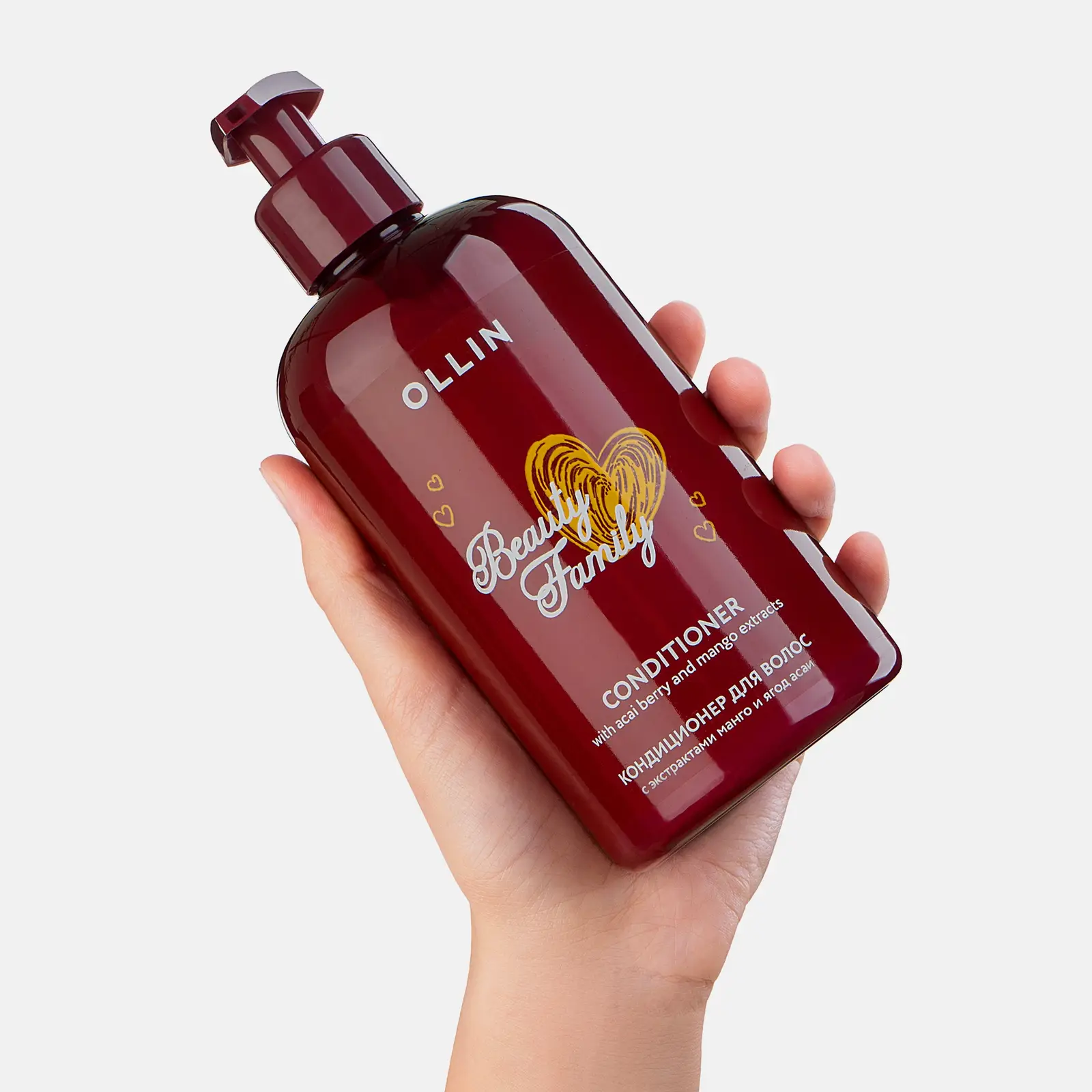 Кондиционер для волос Ollin Beauty family экстракт манго и ягод асаи 500мл - фото 3