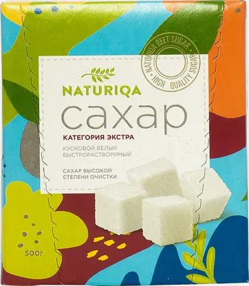 Сахар Naturiqa прессованный белый 500г