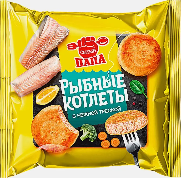 Котлеты Сытый папа рыбные тресковые 300г