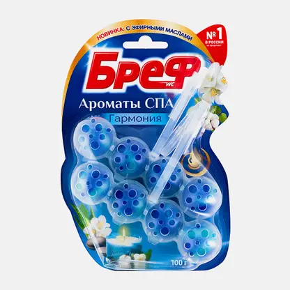 Туалетный блок Бреф Ароматы СПА Гармония шарики для унитаза 2шт*50г
