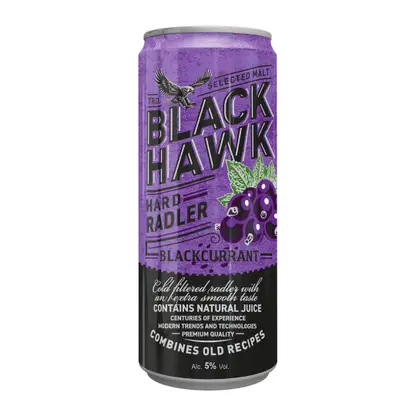 Изображение товара Пивной напиток со вкусом черной смородины Black Hawk 5% 430мл